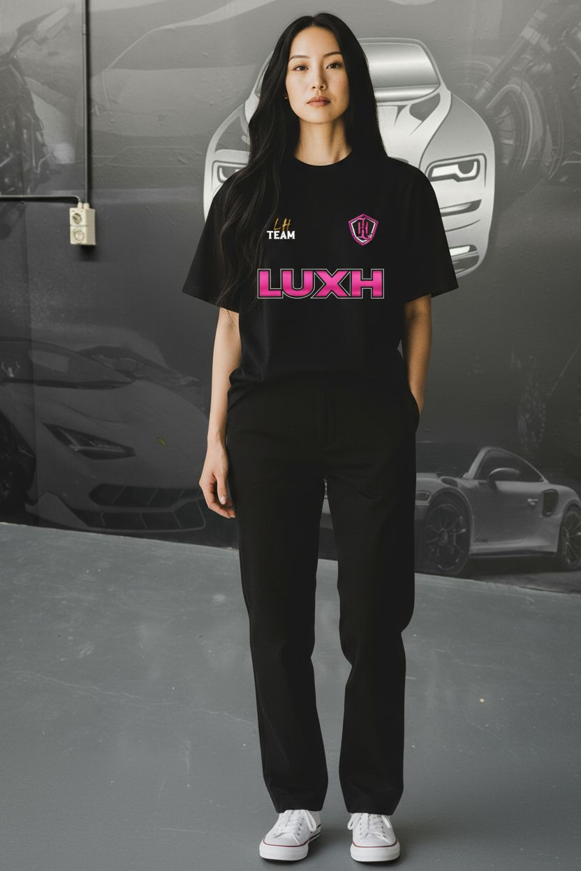 Women's LH Team Oversize Black Tee